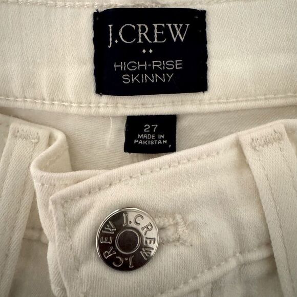 J. Crew High Rise Skinny Jean in White Size 27 - Picture 6 of 11